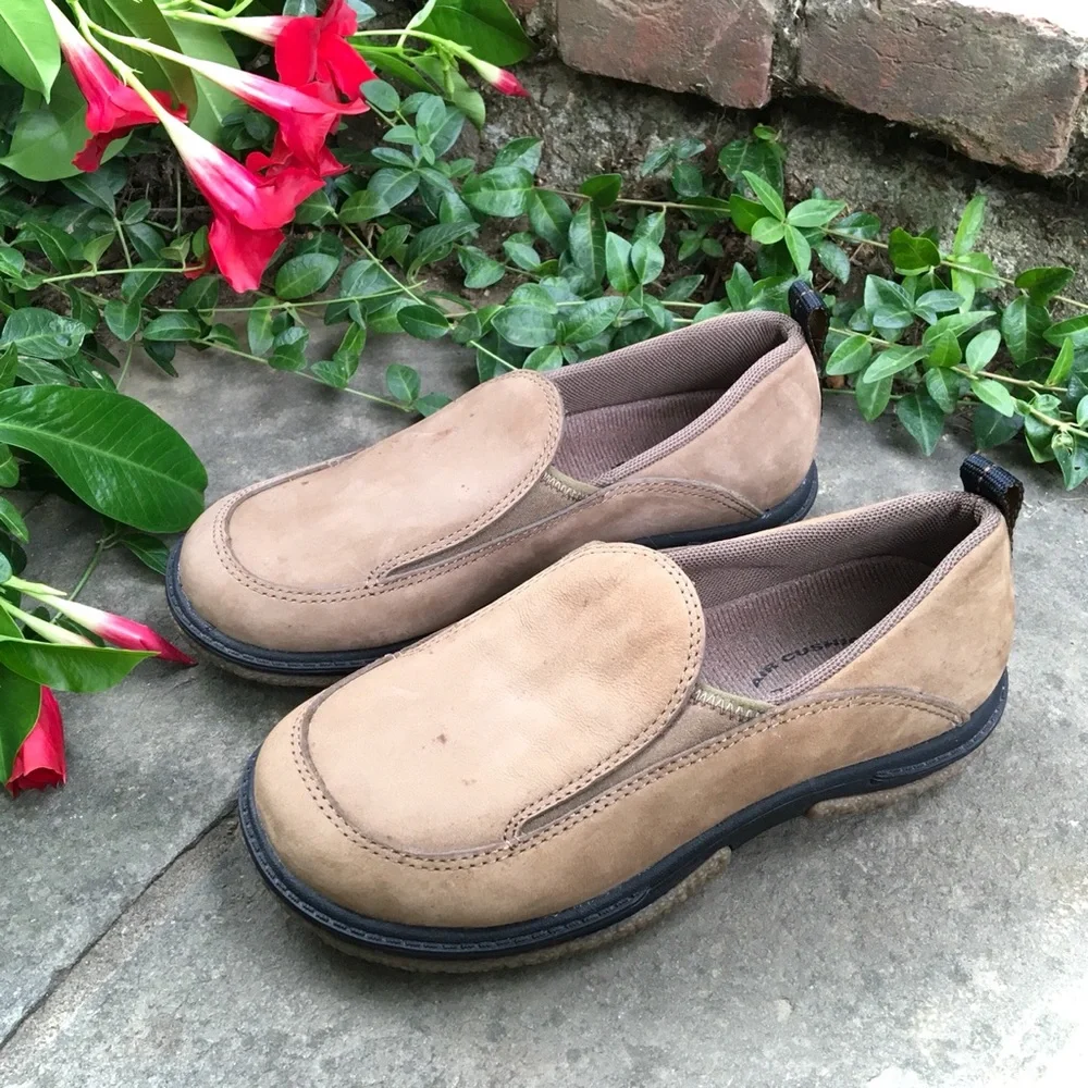 Merrill Treviso Moc Kids Tan Stone Black Walking Hiking Shoes Slip On NEW Size 1